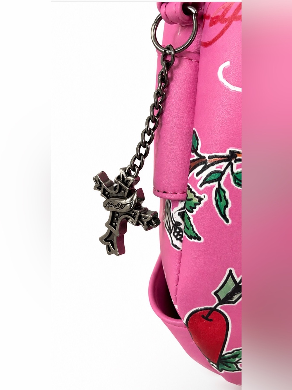 Ed Hardy Dalinda Applique Hobo Bag - Studded Pink - Picture 6 of 8